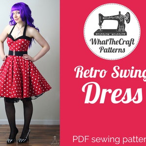 Rockabilly Retro Swing Dress - Printable PDF Pattern