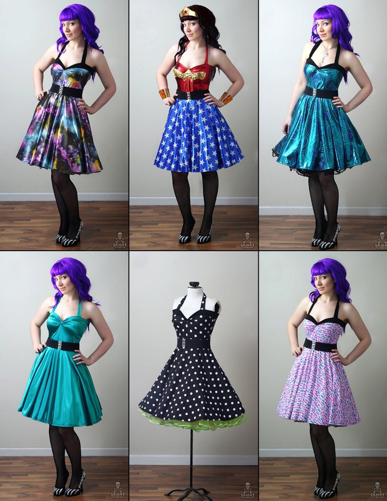 Rockabilly Retro Swing Dress Printable PDF Pattern image 4