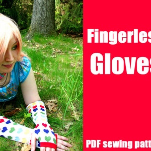 Fingerlose Handschuhe Schnittmuster, Burning Man Arm Ärmel, Rave Outfit Armstulpen, Printable Paper PDF, Anfänger Projekt, Cosplay Kostüm