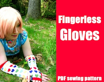 Fingerless Gloves or Armwarmers - WhatTheCraft Printable PDF Pattern - S thru L