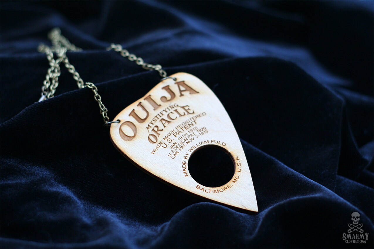 Wood Ouija Planchette Necklace Halloween Gothic Occult - Etsy