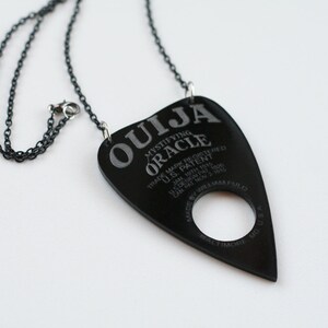 gothic Ouija planchette necklace in black acrylic image 4