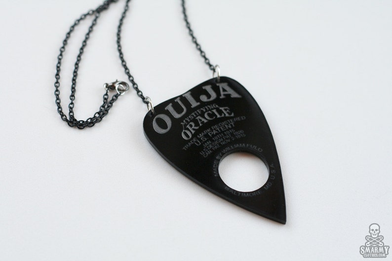 gothic Ouija planchette necklace in black acrylic image 4