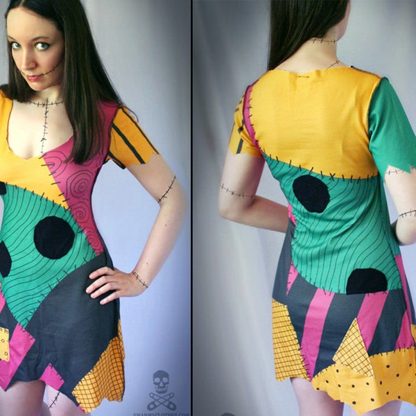 Nightmare Before Christmas Sally ragdoll dress CUSTOM smarmyclothes halloween costume