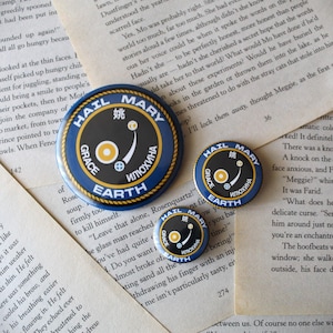 Project Hail Mary Mission Patch | Original Book Variation | Pinback Buttons