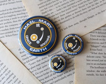 Project Hail Mary Mission Patch | Original Book Variation | Pinback Buttons