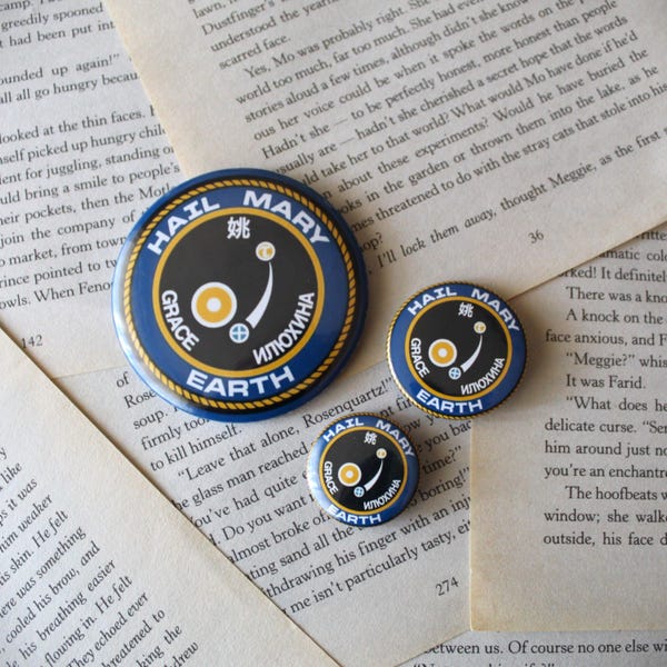 Project Hail Mary Mission Patch | Original Book Variation | Pinback Buttons