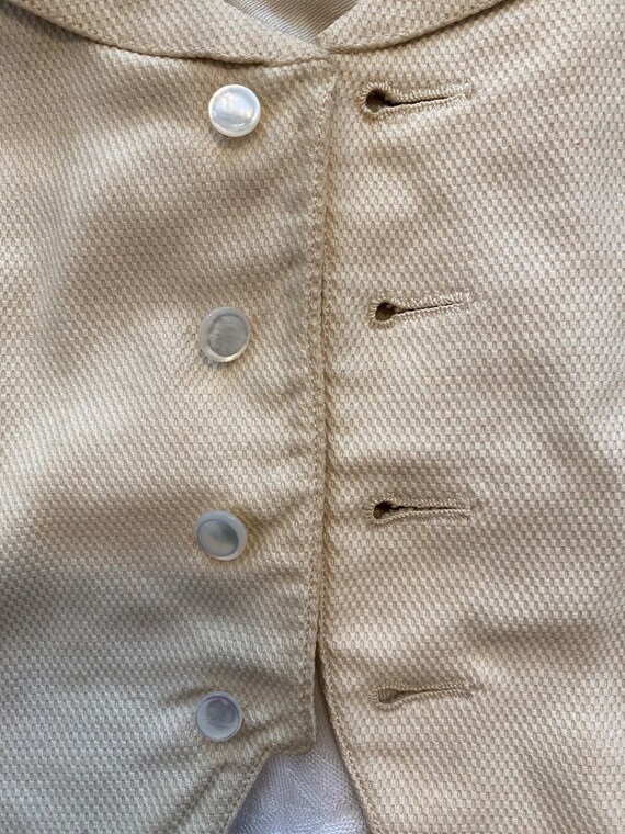 Cream colored Mens waistcoat, antique - image 4