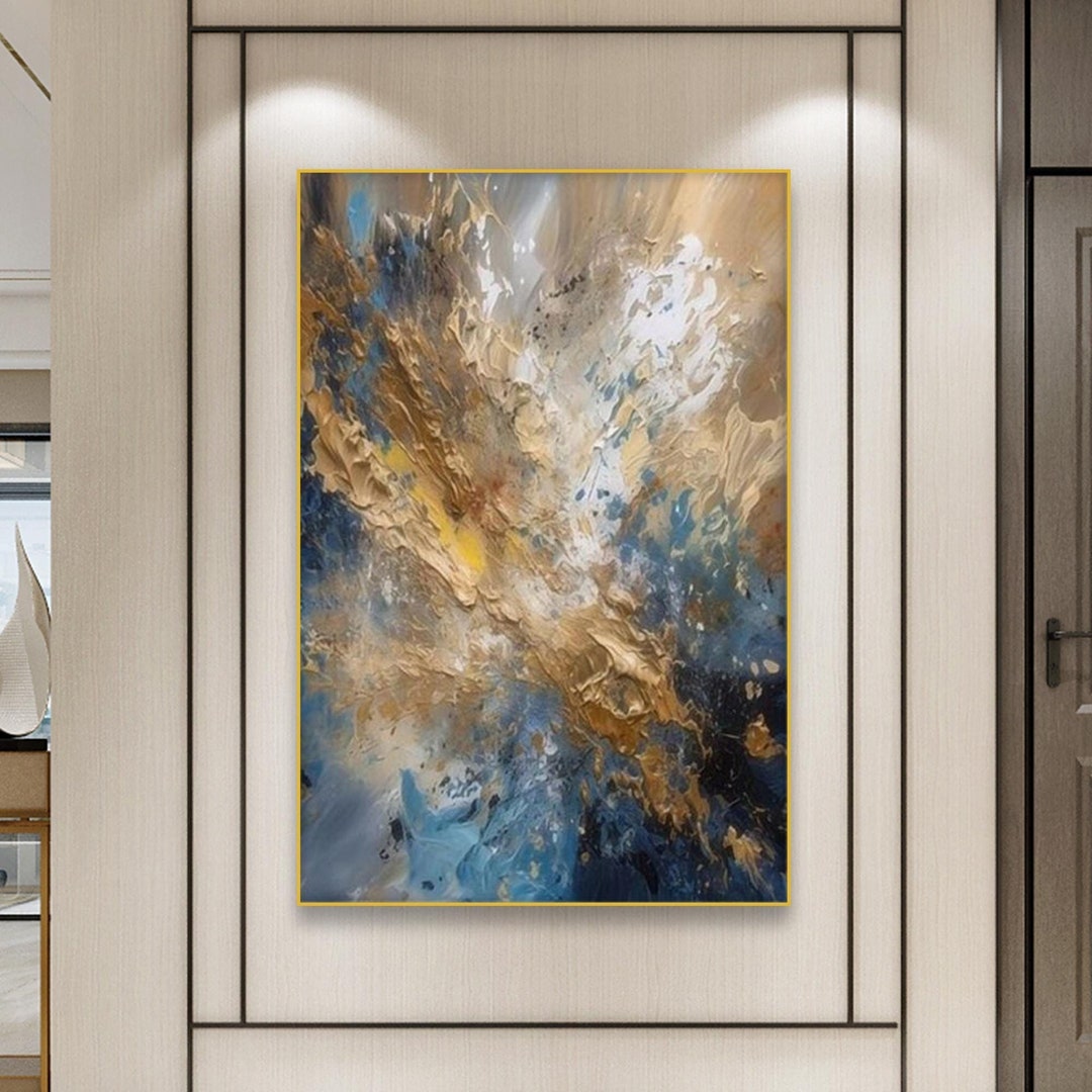 Abstract Texture Oil Painting on Canvas, Original Minimalist Art, Large ...