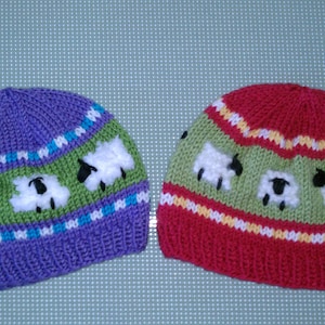 Sheep in the Meadow Child&#39;s Knit Hat Pattern
