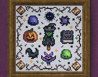 Stardew Valley Halloween - Korsstygnsmönster - Digital PDF Direktnedladdning