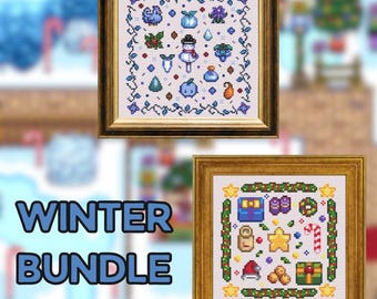 Stardew Valley - Winter Bundle - Modern Video Game Cross Stitch Pattern - Digital PDF Instant Download