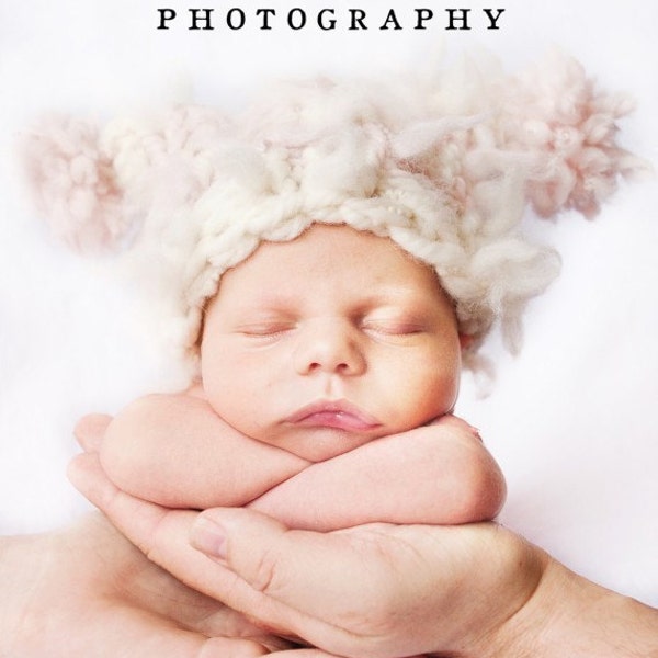 Cloud Nine Poofy Baby Girl Hat in Ivory and Pink Newborn Professional Photography Prop - FRONT PAGE of ETSY -  BOY VERSIONS AVAILABLE TOO