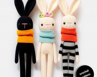 Crochet pattern for a bunny, stuffed animal, crochet doll, baby gift, digital crochet pattern