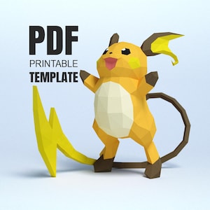 Bricolages en papier 3D – Pokémon – /Papercraft/Papercraft 3D/Papercraft Origami/Bricolage 3D Pepakura/Décoration murale/Modèle 3D