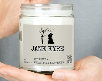 JANE EYRE Candle | Charlotte Brontë Book Candle | Literary inspired Gift | Love Story Present | Cozy Home Light | Charlotte Bronte Fan Gift