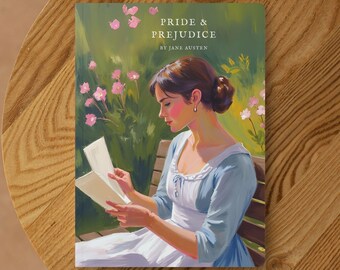 Pride and Prejudice Journal - Jane Austen Literary Gift - Inspirational Planner - Art Prints Style Writing Notebook - Goals Plans Notebook