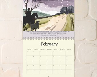 Romantic Classics 2026 Wall Calendar | Literature Watercolor Prints 2026 Planner | Victorian Literary Home Decor Present| Book Lover Gift