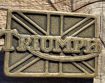 Hebilla de cinturón para motociclista Triumph Cafe Racer de los años 70, 1978