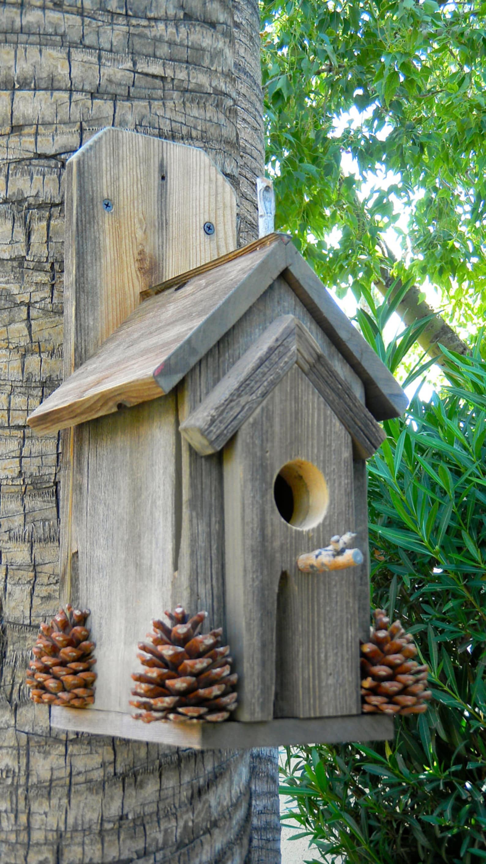 Rustic Outdoor Bird House 370 | Etsy