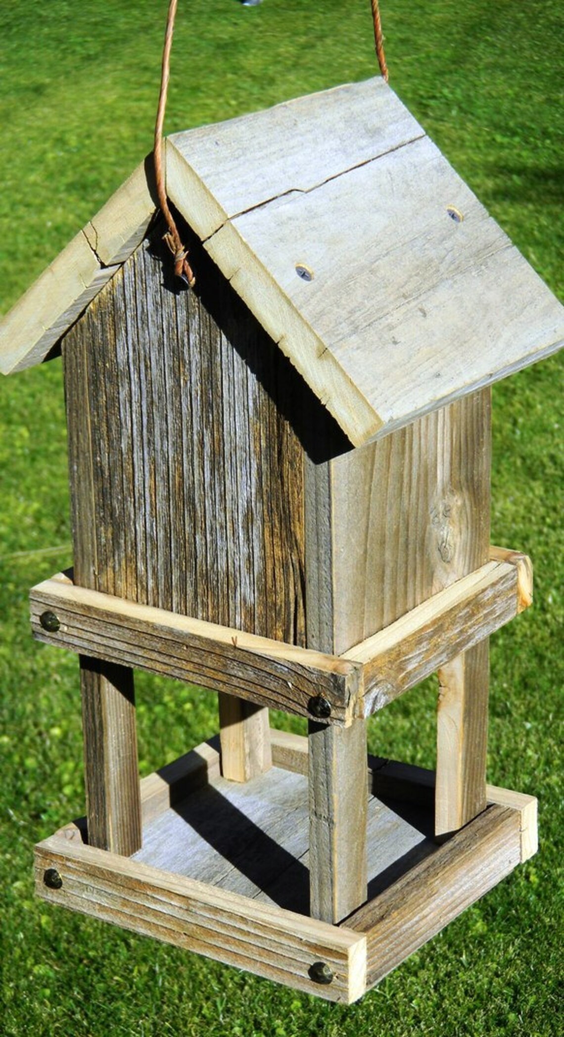 Rustic Birdhouse Feeder 264 Etsy