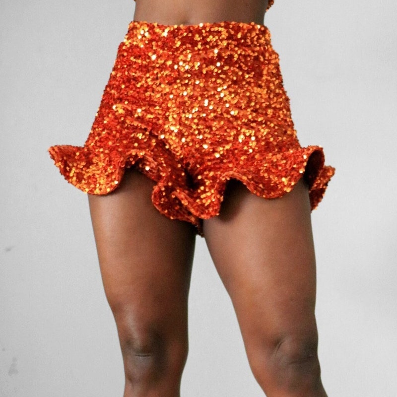 Sequins Check Shorts