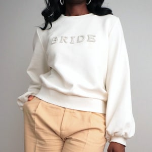 Pearl Rhinestone Bride Sweatshirt image 1