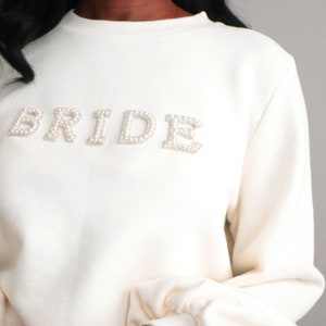 Pearl Rhinestone Bride Sweatshirt image 4