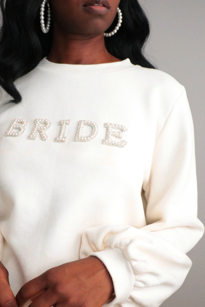 Pearl Rhinestone Bride Sweatshirt image 4