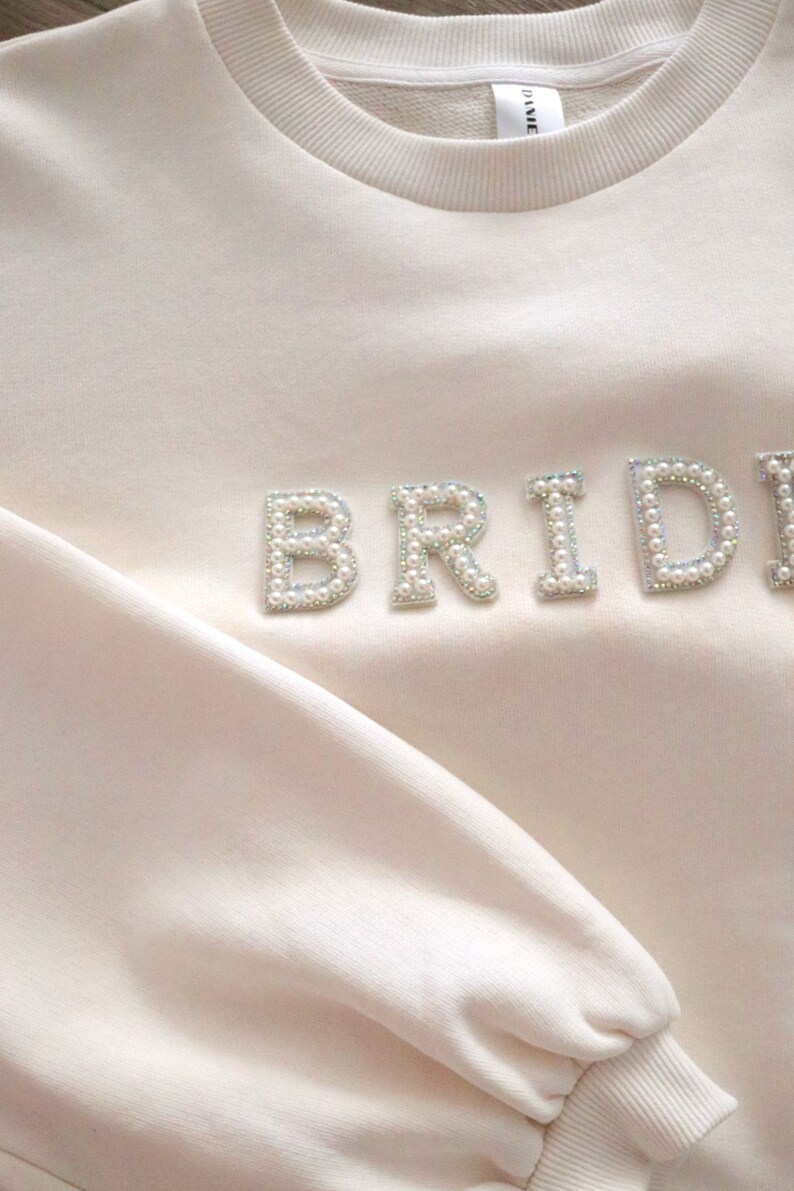 Pearl Rhinestone Bride Sweatshirt image 5