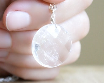 Clear Quartz Crystal Necklace for Harmony and Balance