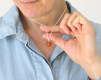 Natural Carnelian Necklace for Motivation and Overcoming Obstacles
