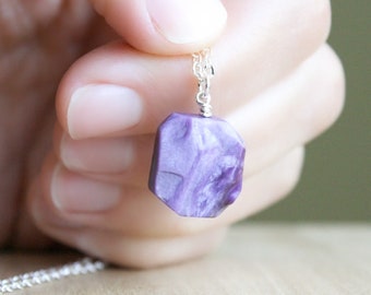 Charoite Necklace for Transformation and Emotional Healing