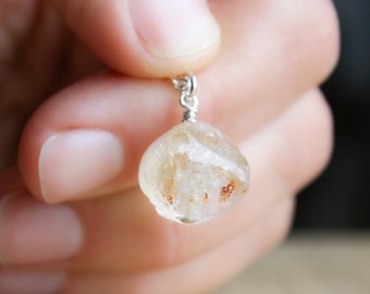 Raw Citrine Necklace for Positive Energy