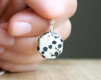 Dalmatian Stone Necklace for Joy and Resilience