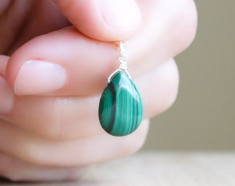 Malachite Necklace for Negative Energy Protection and Transformation