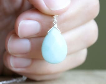 Natural Amazonite Necklace for Soothing Anxiety and Alleviating Worry