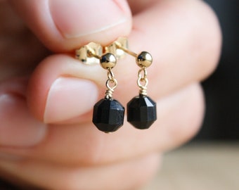 Black Tourmaline Studs for Grounding and Protection
