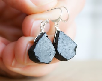Black Tourmaline Earrings for Protection and Security NEW