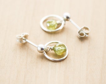 Peridot Hoop Studs for Fueling your Inner Fire