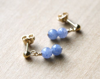 Blue Aventurine Earrings Studs for Stability and Inner Harmony