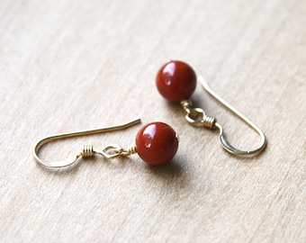 Red Jasper Earrings for Grounding and Strength