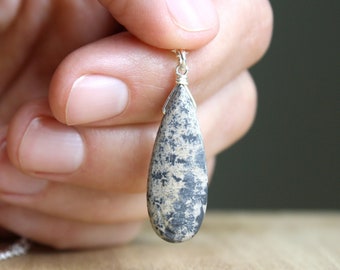 Limestone Necklace for Positivity and Rooting to the Earth