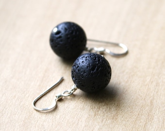 Lava Stone Earrings for Stability and an Strong Connection to the Earth