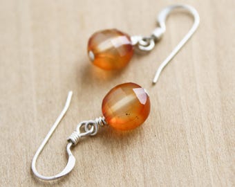 Natural Carnelian Earrings for Courage and Willpower NEW