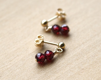 Genuine Garnet Earrings for Courage in Taking on any Challenge