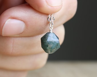 Moss Agate Necklace for Harmony and Abundance