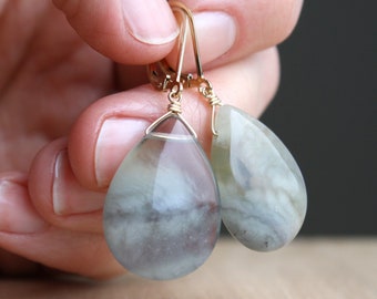 Fluorite Earrings in 14k Gold Fill for Overcoming Chaos