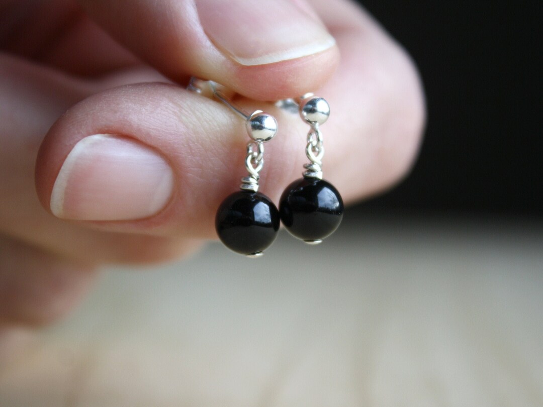 Orecchini in onice nero / Argento sterling 925 - Italia