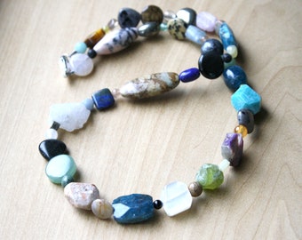 Natural Mixed Crystal Collection Necklace NEW